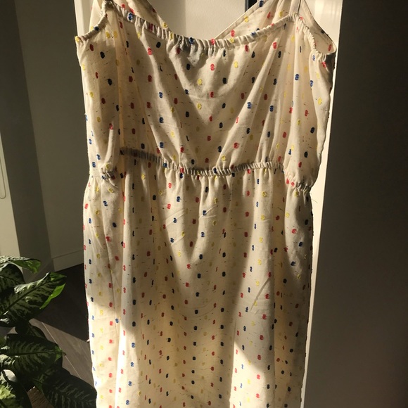 Cream color polka dot dress - Picture 3 of 5